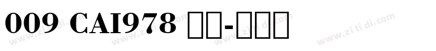 009 CAI978 粗体字体转换